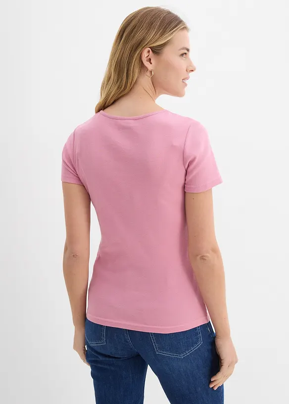 Maglia serafino in puro cotone biologico, bonprix