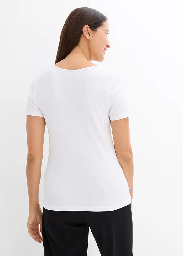 Maglia serafino in puro cotone biologico, bonprix