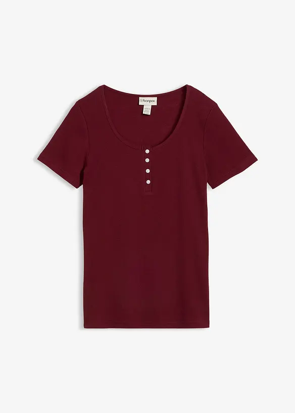 Maglia serafino in puro cotone biologico, bonprix