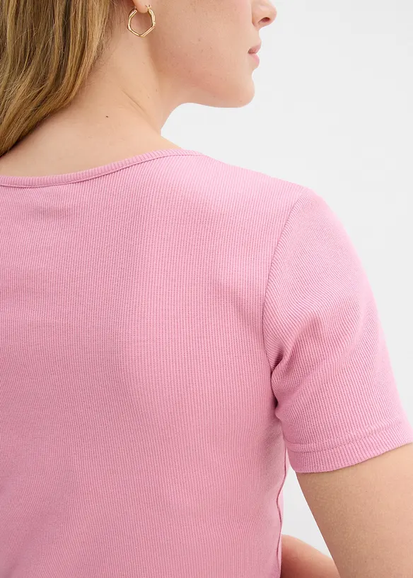 Maglia serafino in puro cotone biologico, bonprix