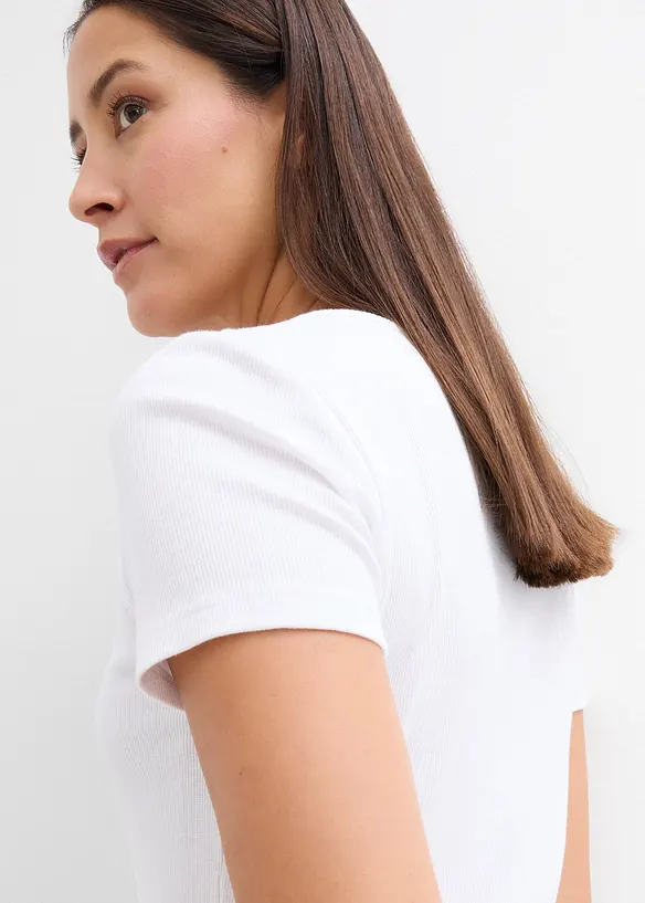 Maglia serafino in puro cotone biologico, bonprix