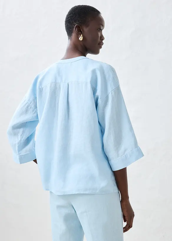 Camicetta oversize in puro lino, bonprix