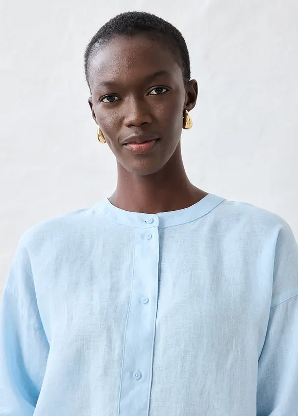 Camicetta oversize in puro lino, bonprix
