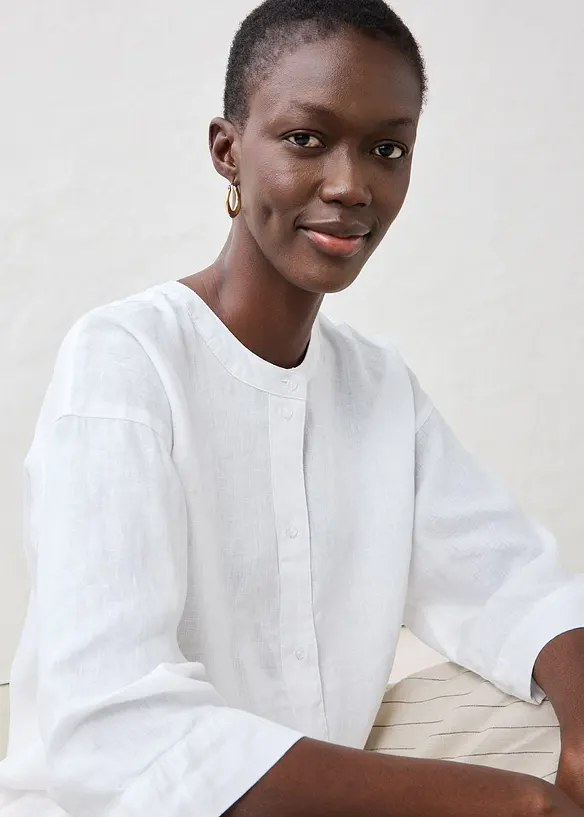 Camicetta oversize in puro lino, bonprix