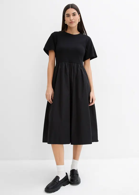 Abito midi in puro cotone, bonprix