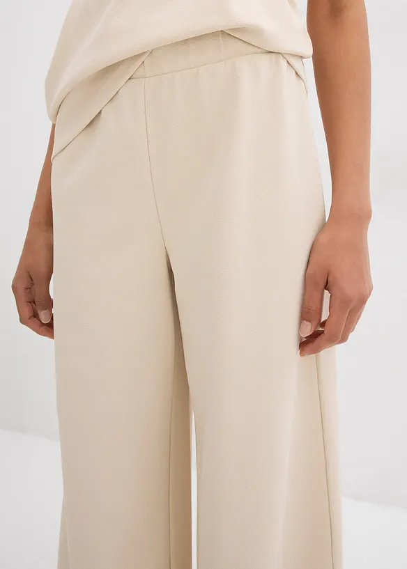 Pantaloni larghi in piquet, bonprix