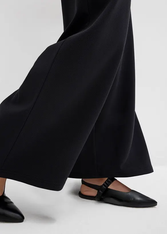 Pantaloni larghi in piquet, bonprix