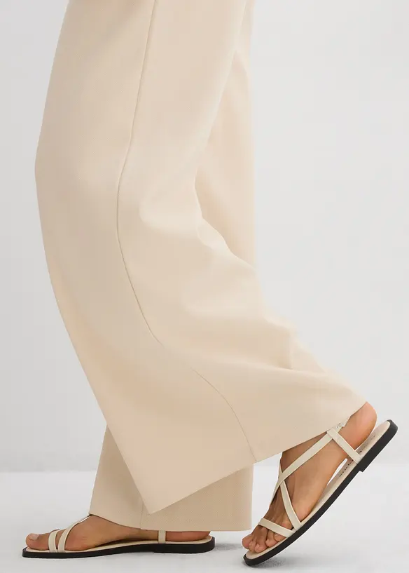 Pantaloni larghi in piquet, bonprix