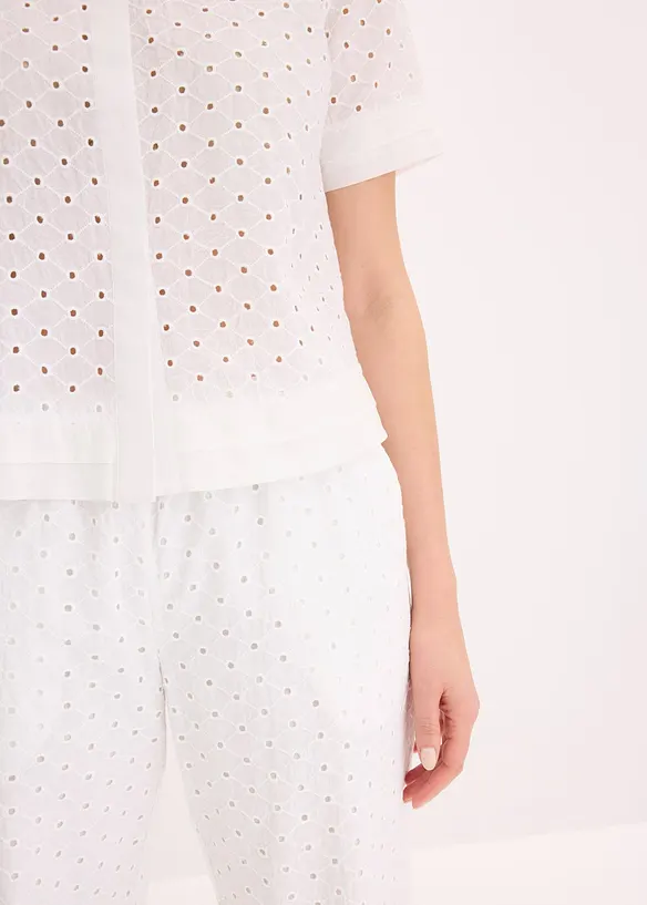 Camicetta con ricami traforati, bonprix