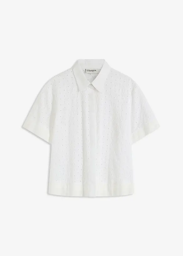 Camicetta con ricami traforati, bonprix