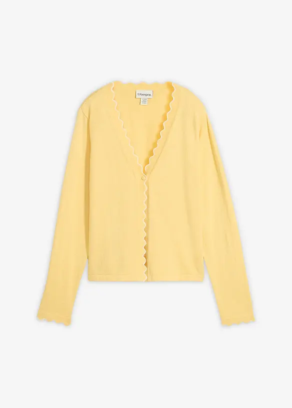 Cardigan in filato fine misto seta, bonprix