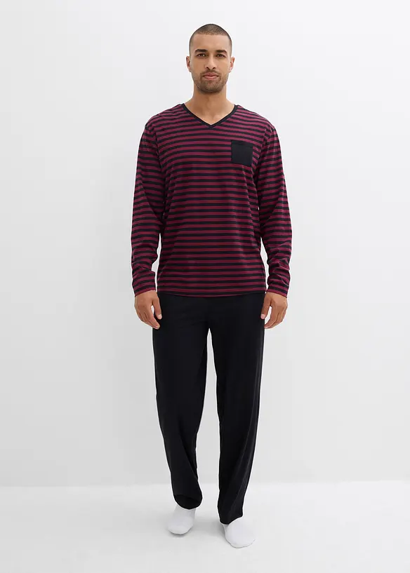 Pigiama a maniche lunghe in puro cotone, bonprix