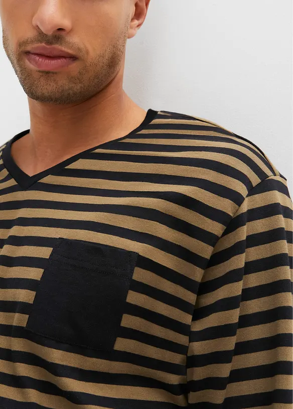 Pigiama a maniche lunghe in puro cotone, bonprix