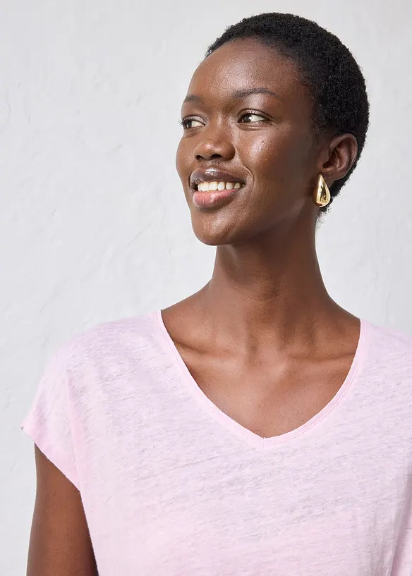 Maglia a portafoglio in puro lino, bonprix