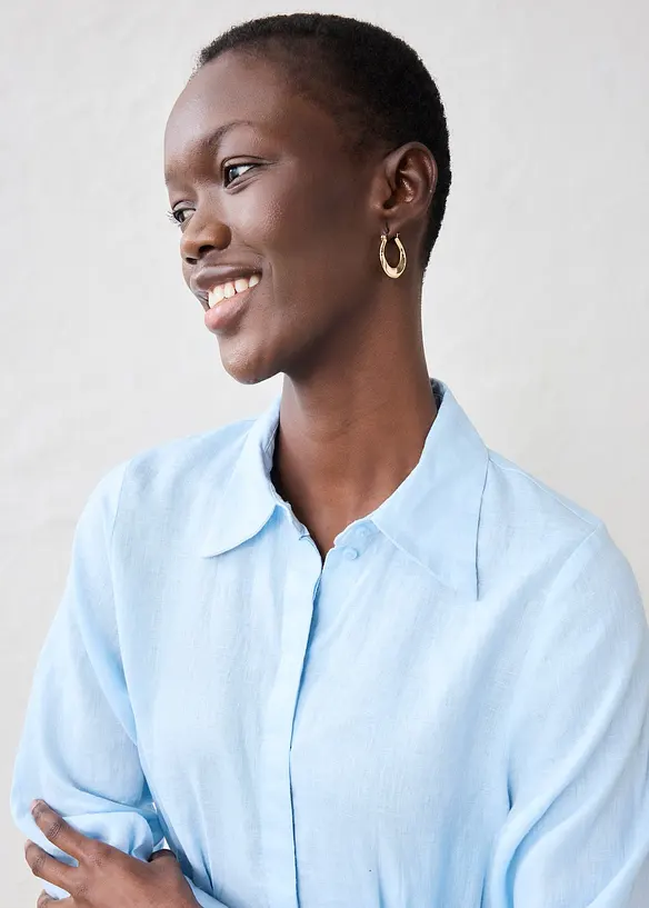 Abito chemisier in puro lino, bonprix