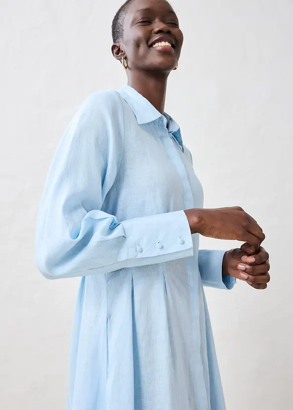 Abito chemisier in puro lino, bonprix