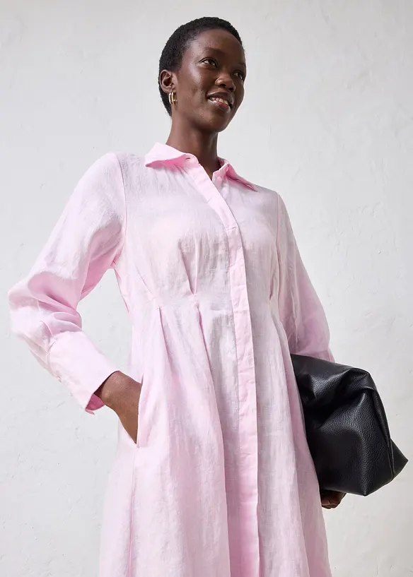 Abito chemisier in puro lino, bonprix