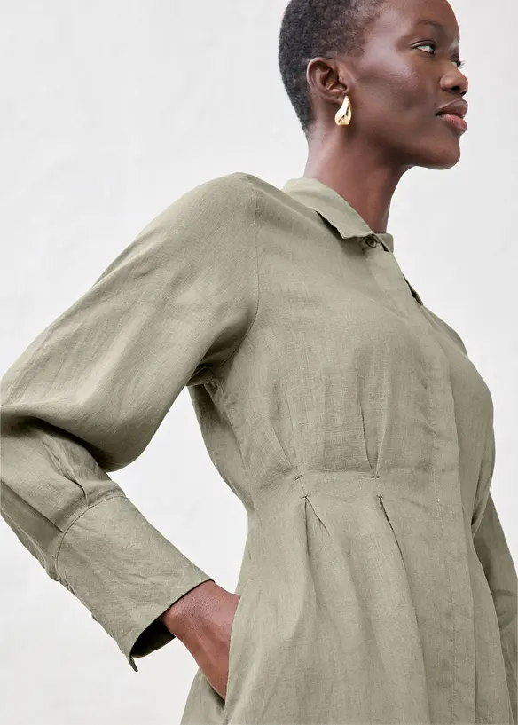 Abito chemisier in puro lino, bonprix