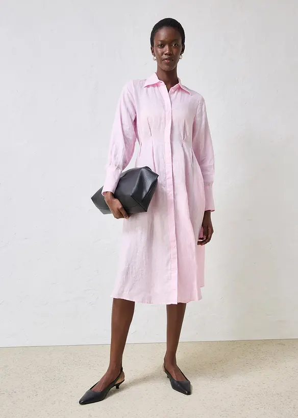 Abito chemisier in puro lino, bonprix