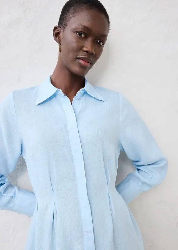 Abito chemisier in puro lino, bonprix