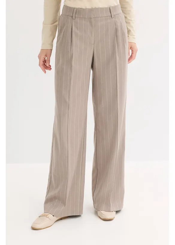 Pantaloni gessati a palazzo, bonprix