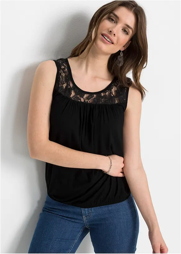 Top in misto viscosa, bonprix