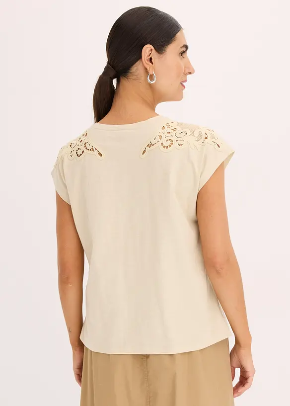 Maglia con dettagli in pizzo, bonprix
