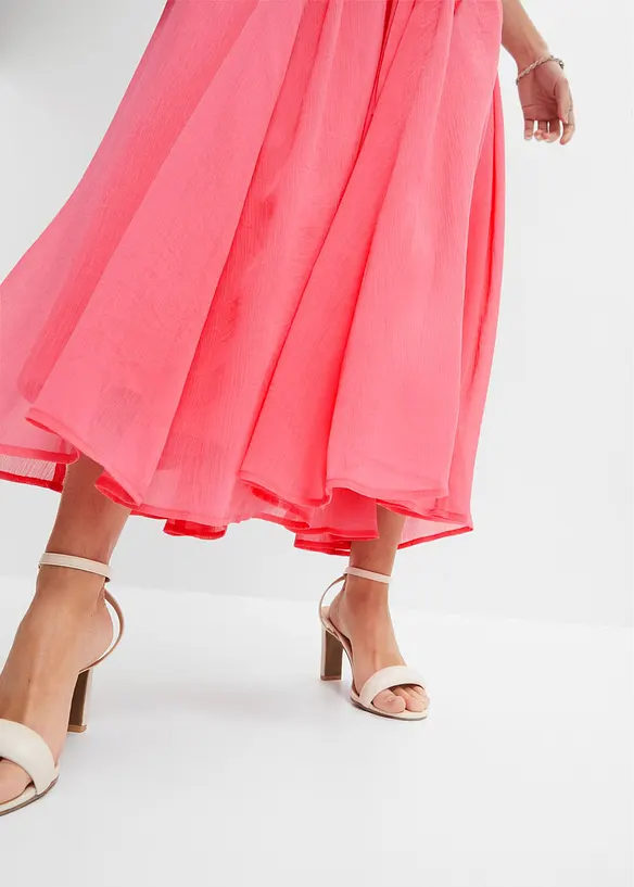 Abito in chiffon con fiocchi, bonprix