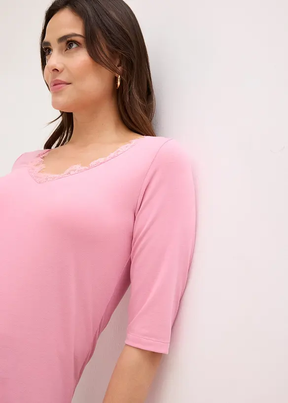 Maglia con pizzo, bonprix
