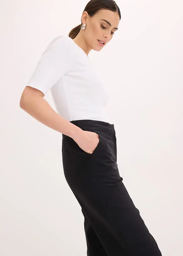 Pantaloni 3/4 a matita con spacco, bonprix