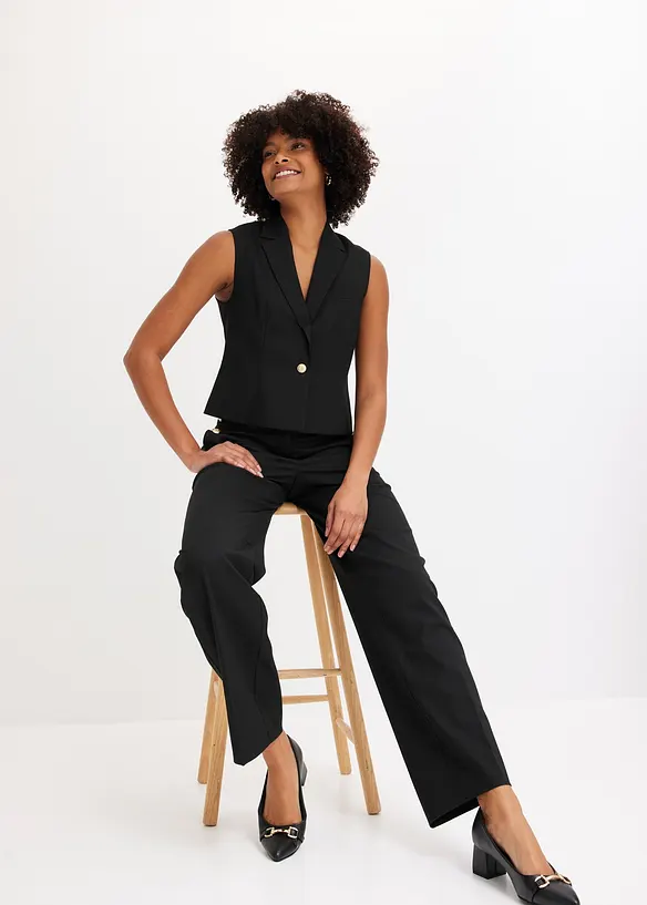 Pantaloni larghi con bottoni decorativi, bonprix