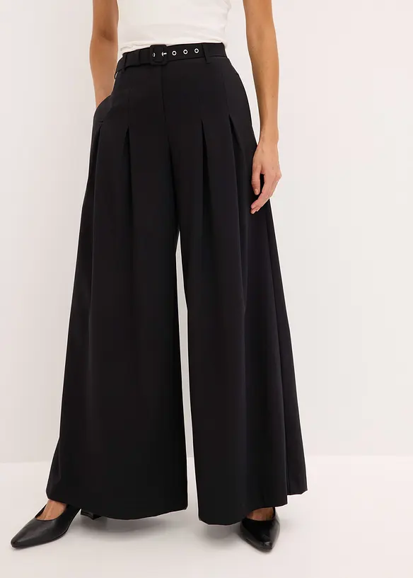 Pantaloni con pinces e cintura (set 2 pezzi), bonprix