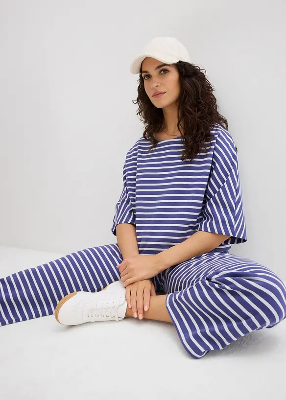 Pantaloni in jersey di cotone operato, bonprix