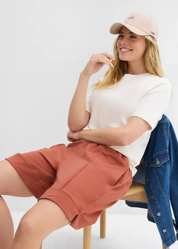 Shorts in felpa di misto cotone, bonprix