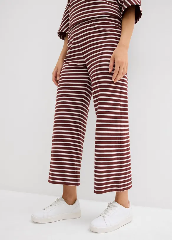 Pantaloni in jersey di cotone operato, bonprix