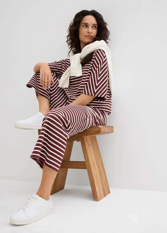 Pantaloni in jersey di cotone operato, bonprix