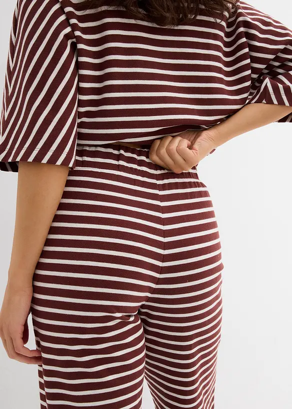 Pantaloni in jersey di cotone operato, bonprix