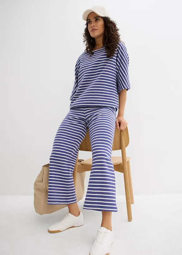 Pantaloni in jersey di cotone operato, bonprix