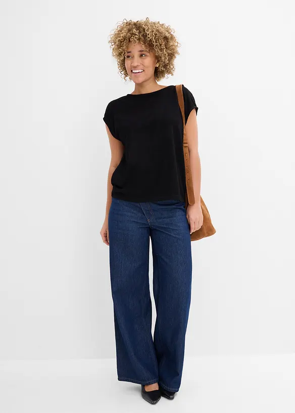 Maxi maglia in simil maglia, bonprix