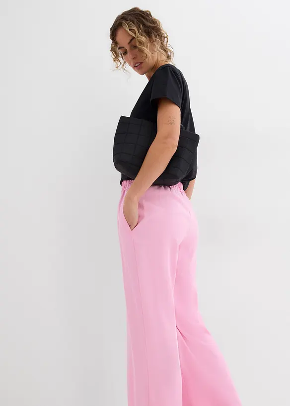 Pantaloni culotte in misto viscosa morbido, bonprix
