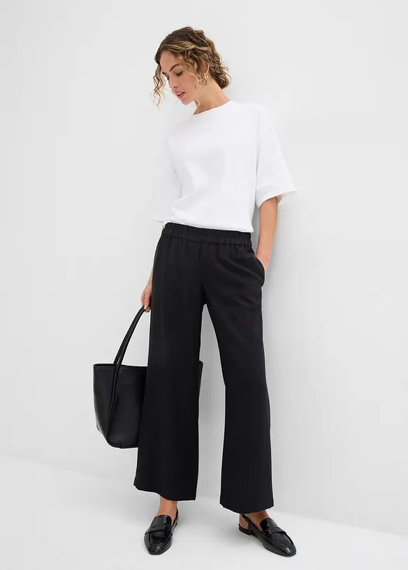 Pantaloni culotte in misto viscosa morbido, bonprix