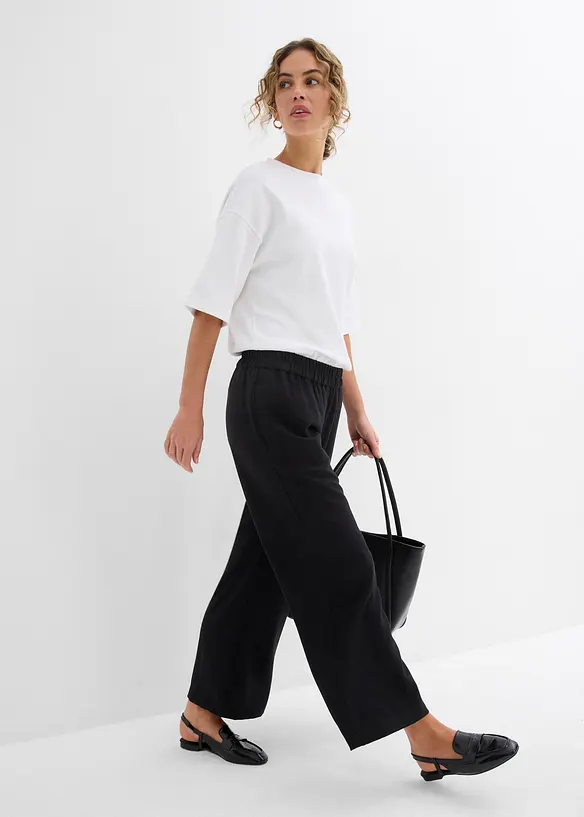 Pantaloni culotte in misto viscosa morbido, bonprix