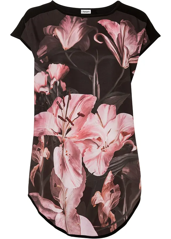 Maglia stampata in misto viscosa morbido, bonprix