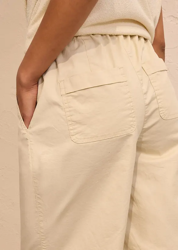 Bermuda in misto cotone paper touch, bonprix