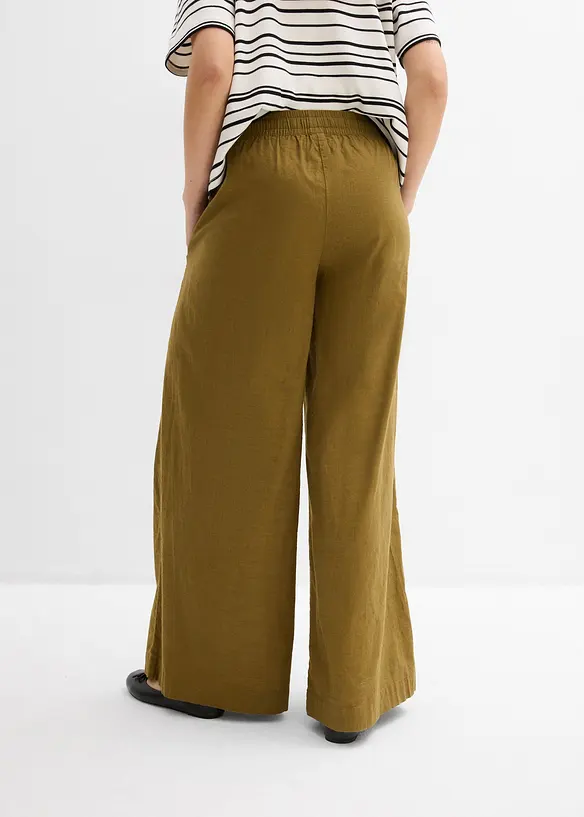 Pantaloni a palazzo in puro cotone, bonprix