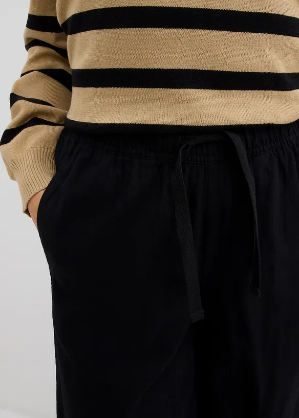 Pantaloni a palazzo in puro cotone, bonprix