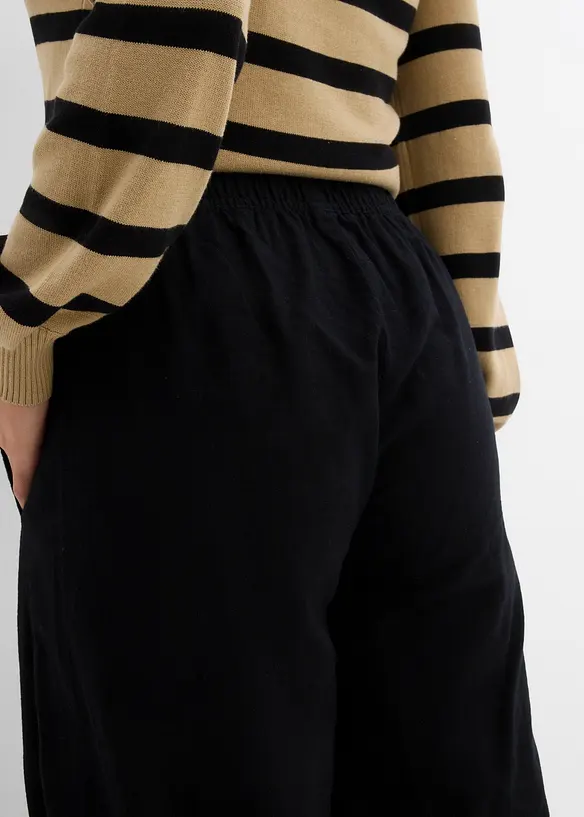 Pantaloni a palazzo in puro cotone, bonprix