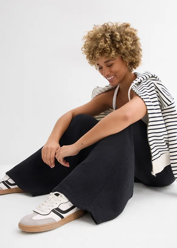 Pantaloni a palazzo in mussola, bonprix