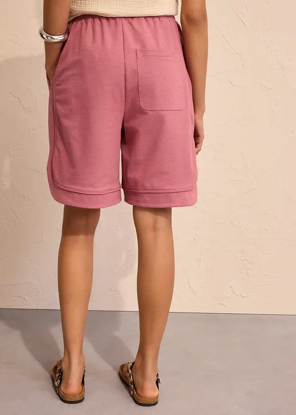 Shorts ampi in felpa di misto cotone, bonprix