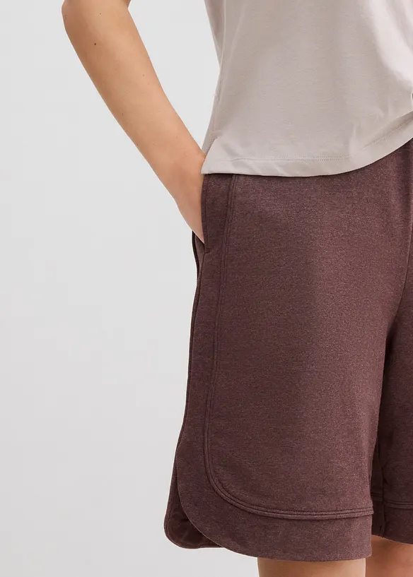 Shorts ampi in felpa di misto cotone, bonprix